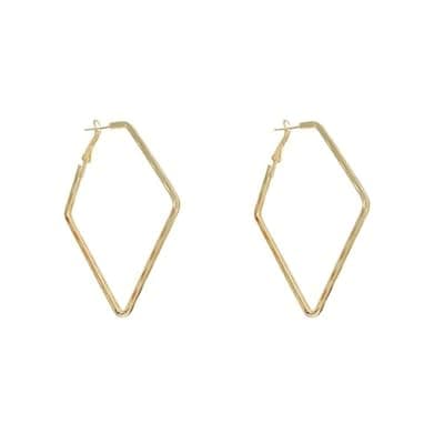 [LucaSng] Hoop Earring Sterling Silver 40mm Plated Gold/Silver Trendy Earrings for Women 2024 Lightweight Hypoallergenic Earrings