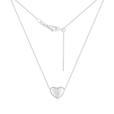 [Veskicy] Veskicy Dainty Initial Necklaces for Women | Heart Pendant Gifts for Women | Adjustable Size