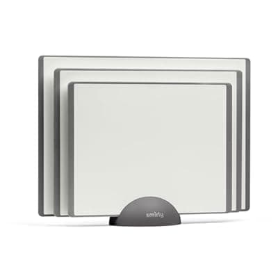 [SMIRLY] SMIRLY Plastic Cutting Board Set with Holder 3 Pieces, Non-Slip Dishwasher Safe Chopping Boards for Kitchen, Grey & White