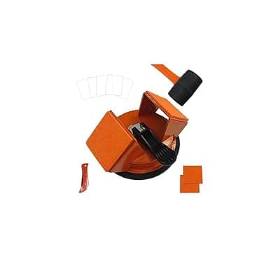 [NONGKANG] Floor Gap Fixer Tool, Heavy Duty Plank Grabber with Strong Suction Cup, Dual-Sided 45° Striking Surface, 5 Adhesive Pads and Gap Cleaning Blade for Hardwood, Laminate, Vinyl Plank