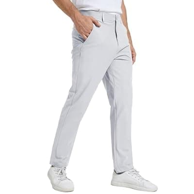 [NATUVENIX] NATUVENIX Golf Pants Men Stretch Work Dress Pants Lightweight 30" Slim Fit Business Casual Pants for Men with Pockets