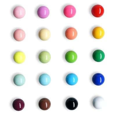 [VNthings] Small Strong Fridge Magnets 20 Pack - Colorful Mini Magnets for Whiteboard, Locker, Calendar, School, Kitchen - Cute Glossy Resin Magnets for Memos, Notes, Photos,Organizing