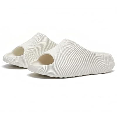 [VEATNIE] VEATNIE Cloud Slides for Women Men, Non Slip Shower Slippers, Thick Sole Cushioned Slides with 3D-Inspired Textured Design, Lightweight Bathroom Indoor Outdoor Shoes
