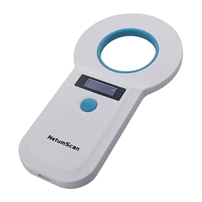 [NetumScan] NetumScan Pet Microchip Reader Scanner, RFID EMID Portable Pet Chip Scanner Rechargeable Data Storage Animal Tag Scanner with Stable OLED Display for ISO 11784/11785,FDX-B and ID64 RFID