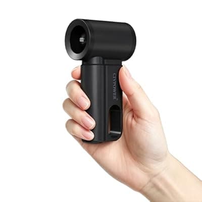 [CIVPOWER] CIVPOWER Portable Mini Fan Handheld: Personal Travel Fan USB Rechargeable - 100 Speed Turbo Fan with LED Display - Pocket Size 8H Max Runtime, Outdoor Sport Hiking Concert Gift for Women Men, Black