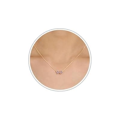 [Sistble] Sistble Birthstone Necklace for Women, Birthday Gifts for Women 14K Gold Necklaces for Teen Girls Dainty 1 to 12 Birthstone Christmas Gift Stocking Stuffers Valentines Mothers Day Jewelry