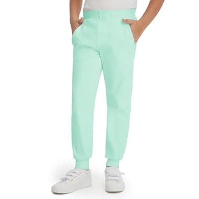 [M MAELREG] M MAELREG Boys Fleece Sweatpants Stretch Water Resistant Golf Joggers for Boys with Zipper Pockets Athletic Track Pants