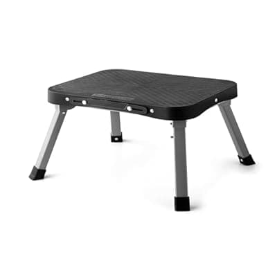 [STOODER] STOODER 9" Folding Step Stool, Non-Slip 16x12 Large Platform, Portable Compact Sturdy Step Stool for Kids Adults Seniors at Indoor Outdoor, Durable Steel Frame, 300 lbs Capacity, Black