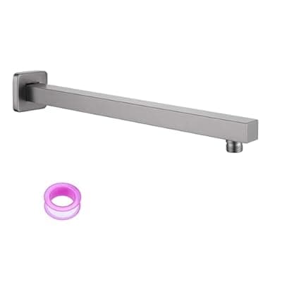 [Aqua Access] 16 Inch Rain Shower Head Extension Arm with Flange, Brushed Nickel, Made of SUS 304 Stainless Steel, Square Shower Arm Wall Mounted, Rainfall Shower Arm for Morden Bathroom