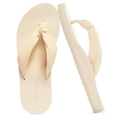 [Evshine] Evshine Women's Flip Flops, Yoga Mat Thong Sandals | Soft Knit Straps, Moderate Arch Support, Lightweight Summer Sandals for Home, Beach, Pool, Travel