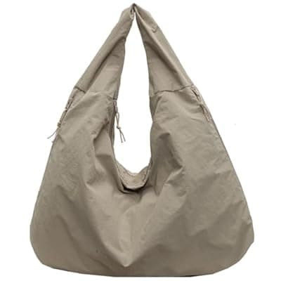 [Liziblloy] Liziblloy Large Hobo Shoulder Bag for Women Nylon Slouchy Bag Fashion Casual Draped Tote Bag