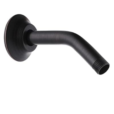 [Aqua Access] 6 Inch Angled Shower Arm and Flange, Oil Rubbed Bronze, Made of 304 Stainless Steel, Wall Mounted Shower Pipe Replacement for Bathroom (ORB)