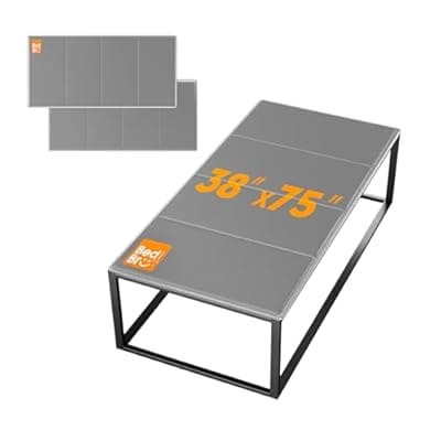 [BedBro] BedBro Twin Bunkie Board 10mm (38" x 75") – Grey Under Mattress Support, Anti-Sag & Noise-Free, Breathable Low Profile Bed Board for Metal Frame, Platform & Slatted Beds