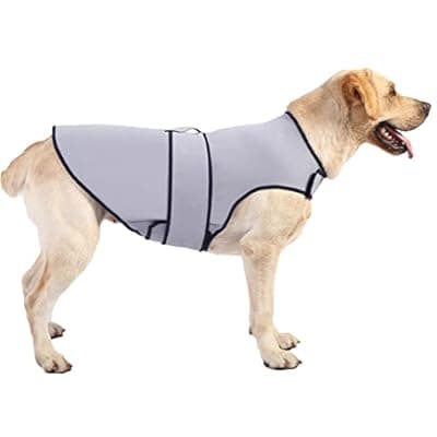[SyChien] Sychien Dog Anxiety Jacket,Dog’s Thunder Calming Shirt Wrap Vest for Large Big Dogs,Travel, Fireworks, Separation, Bluish Grey XXL