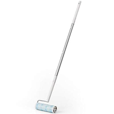 [UNIKON] UNIKON 802 Lint Roller Sticky Roller Pet Hair Roller, Long Handle Sticky Mop With 4-Foot Extendable Handle 30 Sheets Roller