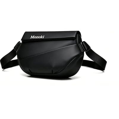 [Monoki] Monoki Crossbody Sling Bag for Men Women, Waterproof Chest Backpack with Adjustable Strap,Large Capacity Casual Shoulder Bag for Daily, Travel, Hiking, Work