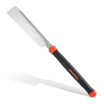 [SKPRO] JORGENSEN Japanese Pull Saw, 9.5 Inch Pro Dovetail Saw with Rubber Handle, SK5 Steel Handsaw with Tool-less Quick Change Blade, 21TPI Fine Cross Cut Rip Cut Angle Cut Woodworking Tools