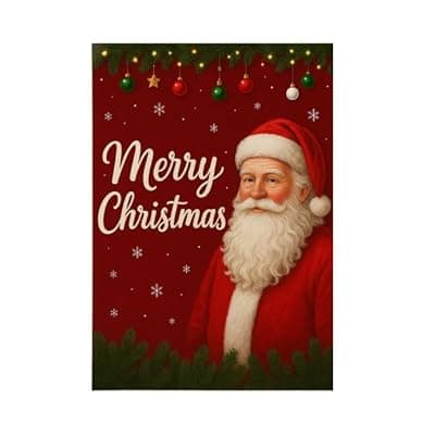 [Carastora] This Santa Claus Pattern Flannel Holiday Blanket Measures 40x50in and is Perfect for use on The Sofa, Bed, or for picnics. It's Warm and Lightweight, Making it an Ideal Gift and Home Decor.