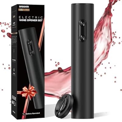 [BABONIR] BABONIR Electric Wine Opener, Automatic Corkscrew with Foil Cutter, One-Button Operation for Effortless Cork Removal, Perfect Wine Gift for Wine Lovers, Thanksgiving, Christmas, Party & Home