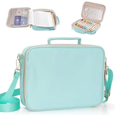 ATDIAG Bible Cover for Women,Carrying Book Case Church Bag Bible Protective with Handle and Zippered Pocket Adjustable Shoulder Strap,Perfect Gifts for Church Religious