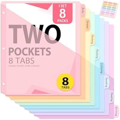 [FAOGO] FAOGO 8 Count Dividers with Two Pockets, High Power Handheld 6-in-1 Mini for Home 1