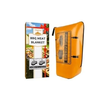 [TZQZYL] BBQ Meat Resting Blanket 20 Inch, Reusable and Foldable Smoker Blanket with Wide Mouth for Large Brisket, Beef, Turkey, Ideal Gift for Men, Dad, Grill Masters, and BBQ Lovers