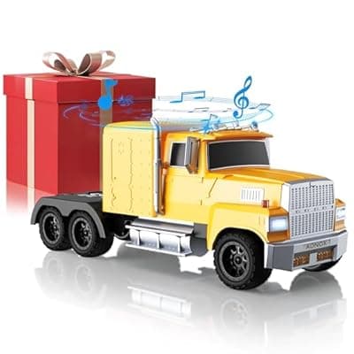 [AONOX] AONOX Cybertruck Bluetooth Speaker, Mini Bluetooth Car Speaker with LED Lights, FM Radio, USB TF Card, TWS Stereo Sound, for Desk Gaming Outdoor, Gift for Car Lovers