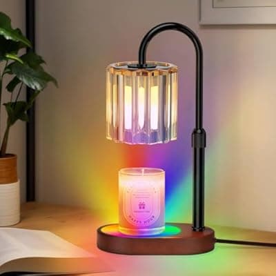[Lukasa] Lukasa Candle Warmer Lamp, with RGB LED Lights,Timer and Dimmer, Adjustable Height, House Warming Gifts New Home Decor, Gifts for Women Mom, Wax Melt Warmer for Scented Jar Candles