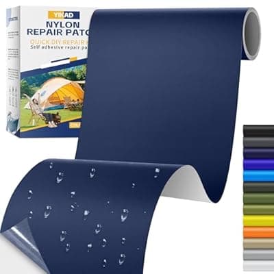[YIKAD] YIKAD Fabric Repair Tape, Self Adhesive Nylon Repair Patch, Waterproof Outdoor Nylon Tape/Patch Kit for Down Jacket Clothing Tent Awnings Boat Cover Couches Navy Blue 4x70 inch