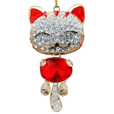 [YXOTJHS] Cat Ornaments for Christmas Tree, Metal Cats Ornament with Rhinestone, Kitten Ornament, Personalized Pet Ornaments- Cat Lovers Gifts for Women, Owner, Mom