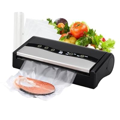 [BCTILOP] BCTILOP Food Vacuum Sealer Machine, Automatic Commercial Vacuum Sealer for Food With Bags, Double Heat Seal, 75kpa Strong Suction, Dry & Moist Mode and External VAC, Build-in Cutter & Storage