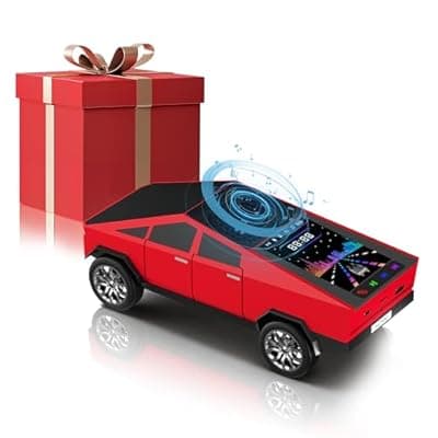 [AONOX] AONOX Easter Cybertruck Bluetooth Speaker Toy for Car Desk Gaming & Outdoor Easter Parties Easter Basket Stuffers Gift for Kids & Car Lovers Car Speaker with FM Radio USB/TF TWS Stereo LED Lights