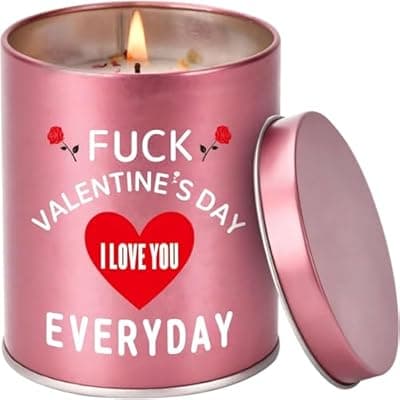[Hoxyan] Valentines Day Gifts for Her Birthday - Galentines Gifts for Women Wife Girlfriend Girls Friend Romantic Naughty Gift for Her Tin Soy Candles Unique Ideas 9oz Scented Candles