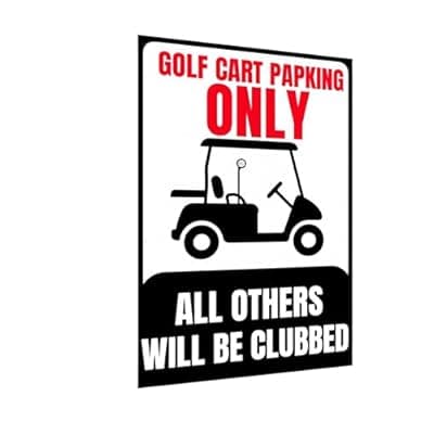 [Carastora] stora Golf Cart Wall Decor - Vintage Metal Tin Sign for Garage, Mansion, Cafe or Farmhouse, Bar, Themed Decor, 8x12 Inch