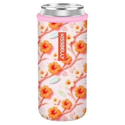 [KISSBELLY] Slim Can Cooler Sleeve, Insulated Neoprene Can Sleeve Cover Reusable Can Drink Sleeve Holder for Beverages Cans Bottles BBQs Decor Party Favors
