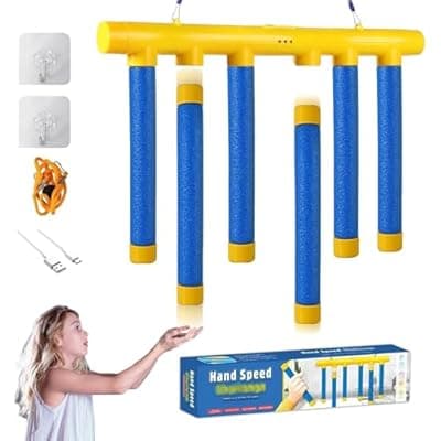 [MOVDRISPD] Hand Eye Coordination Training Catching Stick Game Drop Trivia Tool Finger Boxing Trainer Pick Up Modes Original Play Falling And Tapper Design Drop It Hand Speed Levels Shot Down Soft Balls For Sport