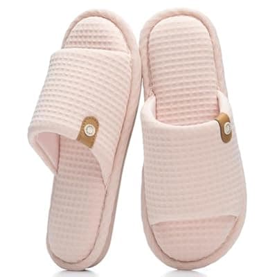 [GOEWY] GOEWY Open Toe Slippers for Women with Memory Foam Slip On House Slippers indoor outdoor Anti-Skid Soft Birthday Gifts for Women Her Mom