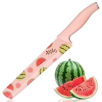 [Tingling] Tingling Watermelon Knife Sharp Cutting Slicer: 8.6 inch Watermelon Cutter for Melon, Cantaloupe, Pineapple - High Carbon Steel Fruit Knife
