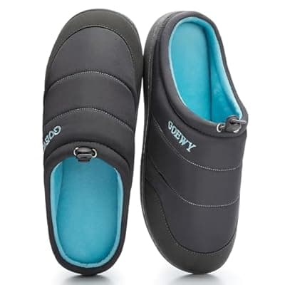 [GOEWY] GOEWY Two-Tone Mens Slippers,Indoor and Outdoor House Shoes with Memory Foam,Anti-Slip Bedroom Slippers as Gifts for Mens Him Dad Husband boyfriend