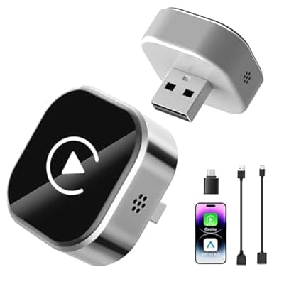 [ZOOTEALY] ZOOTEALY Wireless CarPlay & Android Auto Adapter: 2026 Upgraded Mini Plug & Play CarPlay Dongle - Convert Wired to Wireless - Fast Stable Connection, No Delay for for iOS 10+ & Android 11+, 2017+ Cars