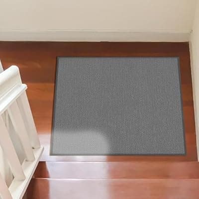 [Watshyon] Stair Treads with Non-Slip Rubber Backing, Stair Treads for Wooden Steps, Indoor Stair Carpet Runners, Stair Rugs and Mats for Kids and Dogs, Gray, 30" x 30" in