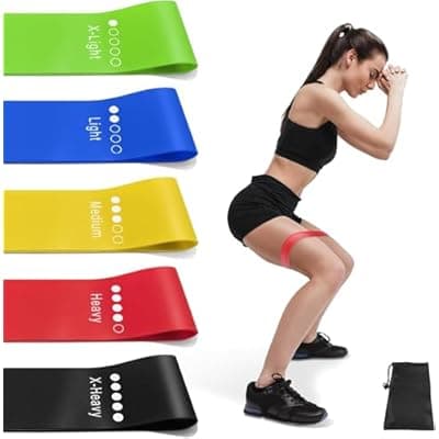 [LSLCQW] LSLCQW Resistance Bands Set for Men and Women, Pack of 5 Different Levels Elastic Band for Home Gym Long Exercise Workout – Great Fitness Equipment for Training