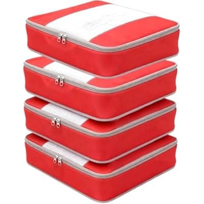 [POPPAP] Packing Cubes for 26" Suitcase Travel Luggage Organizers - Travel Organizer Bags Luggage Clothes Accessories Storage Carry on Suitcase Packing Pouches Bag For Men Women Kids 1/4X4PACK