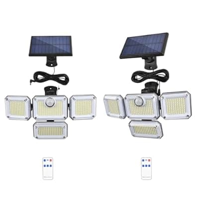 [Virexalm] Virexalm Solar Lights Outdoor Motion Sensor,Stocking Stuffers Gifts for Adults Mom Men Teen,333 LED Solar Powered Security Flood Lights,IP65 Waterproof Wall Light for Garden Decor Patio Yard