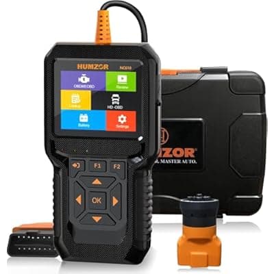 [HUMZOR] Heavy Duty Truck Scanner, NC610 Diesel Diagnostic Scan Tool for Cummins, Detroit, Freightliner, International, Paccar, 2 in 1 Truck & Car Engine Code Reader/OBD2 Scanner (NC610)