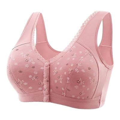 [LIKEOULI] LIKEOULI Front Closure Bras for Women No Underwire Push up Bra with Snaps 2026 Daisy Older for Women Breathable Everday Bras