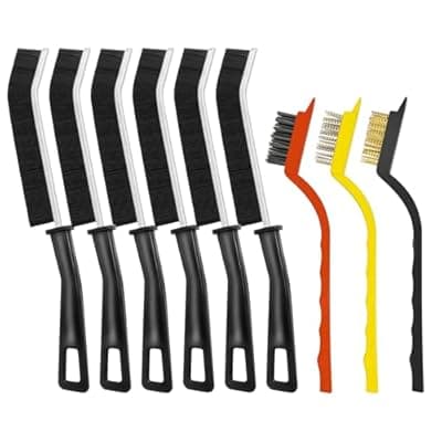 [SUCEXIFY] 9PCS Crevice Cleaning Brush, Hard Bristle Scrub Brushes Tools for Deep Cleaning Gap, Multifunctional Grout Brush for Home, Bathroom, Kitchen, Window and Corners