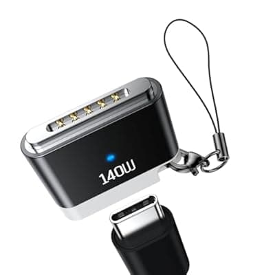 [Aripps] 140W USB C to Magsafe 3 Adapter with Lanyard, Portable and Lightweight with LED Light Converter, Magsafe to C Adapter Fit for MacBook Pro(M1-M5, 2021-2025)14"/16", MacBook Air(M2-M5, 2023-2025)13"/15"