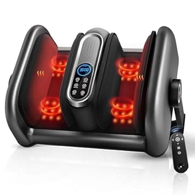 [JZBRAIN] JZBRAIN Shiatsu Foot Massager Machine with Heat, Electric Foot Massagers Machine with Kneading Roller & Vibration for Plantar Fasciitis & Neuropathy - Relax for Home Office Use