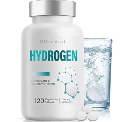[UltraViat] Hydrogen Water Tablets with Magnesium, H2 Molecular Hydrogen Tablets for Drinking Water, Supports Energy Metabolism, Cognitive & Antioxidant, 120 Count